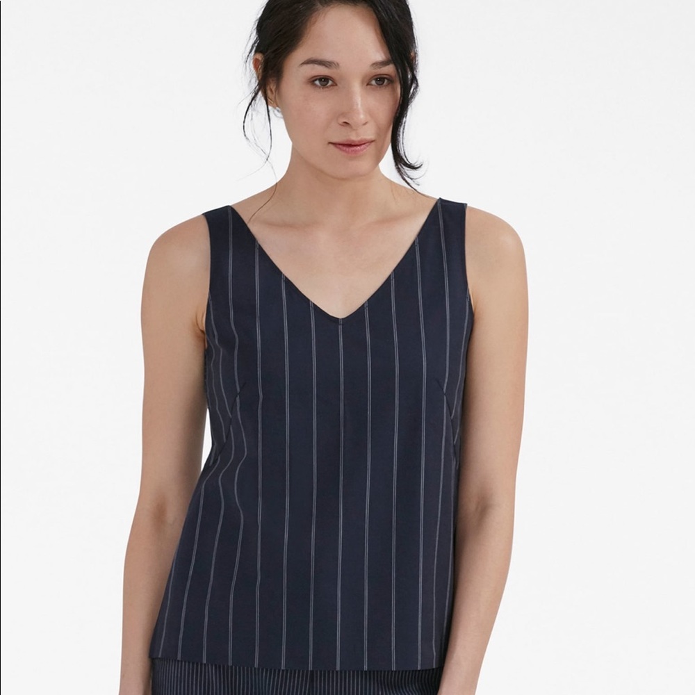 MM LaFleur Crawford Top Double Stripe Navy Ivory